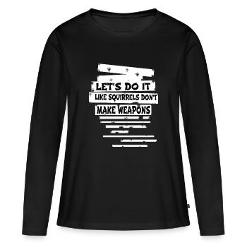 Festival Hippie Désarmement Blague Déclaration Hippie - T-shirt manches longues Premium bio Femme - noir - Devant - Julia (174cm)