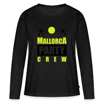 Mallorca Party Crew - T-shirt manches longues Premium bio Femme - noir - Devant - Julia (174cm)