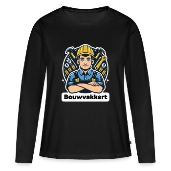 Ouvrier du bâtiment - T-shirt manches longues Premium bio Femme - noir - Devant - Julia (174cm)