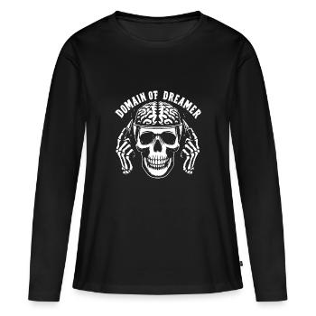 DOMAIN OF DREAMER - Women's Premium Organic Long Sleeve Shirt - black - Front - Julia (174cm)