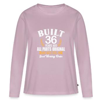 Built 36 Years Ago All Parts Original Outfit 36th - Women's Premium Organic Long Sleeve Shirt - dusky pink - Front - Julia (174cm)