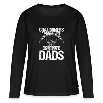 Les mineurs de charbon font les papas parfaits pour l’extraction de pioches - T-shirt manches longues Premium bio Femme - noir - Devant - Julia (174cm)