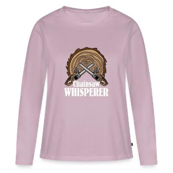 Chainsaw Whisperer Logger Lumberjack Logging - Frauen Premium Bio Langarmshirt - Altrosa - Vorne - Julia (174cm)