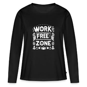 Arbeitsfreie Zone - Frauen Premium Bio Langarmshirt - Schwarz - Vorne - Julia (174cm)