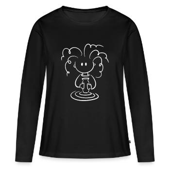 Céramiste Céramique Argile Poterie Céramique - T-shirt manches longues Premium bio Femme - noir - Devant - Julia (174cm)