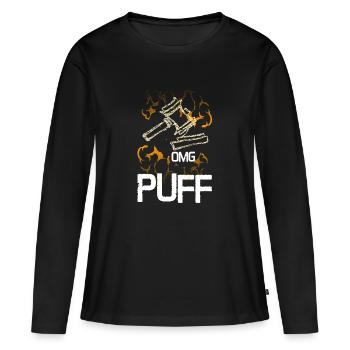 Omg Puff Gichter Hammer vintage - Frauen Premium Bio Langarmshirt - Schwarz - Vorne - Julia (174cm)