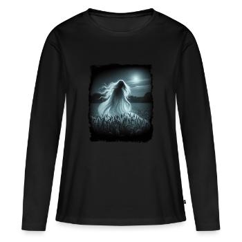 Nightwraith - la Dame de Minuit - T-shirt manches longues Premium bio Femme - noir - Devant - Julia (174cm)
