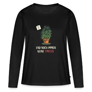 Cannabis - T-shirt manches longues Premium bio Femme - noir - Devant - Julia (174cm)