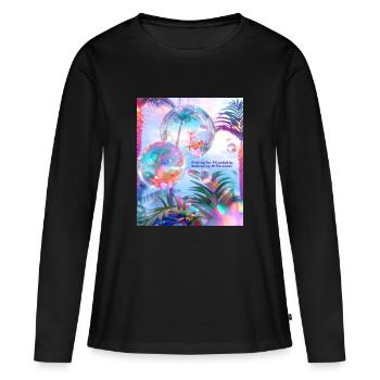 Pêcher l’amitié Accepter les différences - T-shirt manches longues Premium bio Femme - noir - Devant - Julia (174cm)