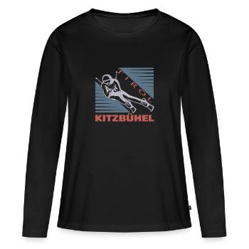 Kitzbühel Skifahren Tirol Design Kitzbühel Ski - T-shirt manches longues Premium bio Femme - noir - Devant - Julia (174cm)
