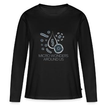 MICROSCOPIC ORGANISM - Women's Premium Organic Long Sleeve Shirt - black - Front - Julia (174cm)