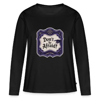 UNE PLANCHE OUIJA - T-shirt manches longues Premium bio Femme - noir - Devant - Julia (174cm)