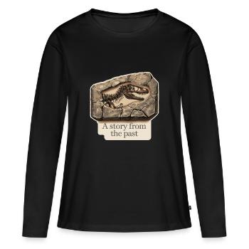 fossile - T-shirt manches longues Premium bio Femme - noir - Devant - Julia (174cm)