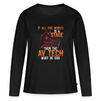 AV-Technik AV-Techniker Audiovisueller Techniker - Frauen Premium Bio Langarmshirt - Schwarz - Vorne - Julia (174cm)