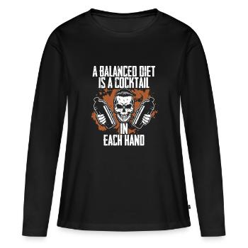Barman Barman Barman - T-shirt manches longues Premium bio Femme - noir - Devant - Julia (174cm)