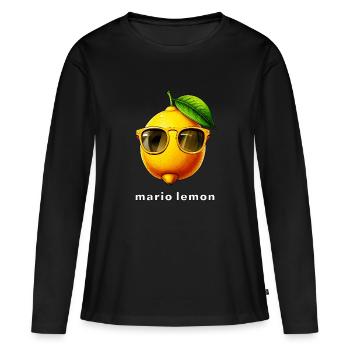 CITRON mario citron - T-shirt manches longues Premium bio Femme - noir - Devant - Julia (174cm)