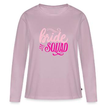 BRAUT SQUAD JUNGGESELLENABSCHIED Team Braut Team Freundinnen - Frauen Premium Bio Langarmshirt - Altrosa - Vorne - Julia (174cm)