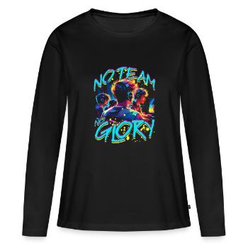 Esports Esport Multiplayer No Team No Glory - Frauen Premium Bio Langarmshirt - Schwarz - Vorne - Julia (174cm)