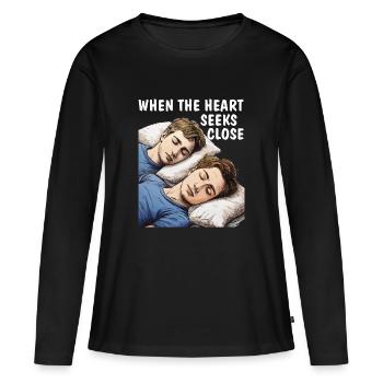 WHEN THE HEART SEEKS CLOSE - Women's Premium Organic Long Sleeve Shirt - black - Front - Julia (174cm)
