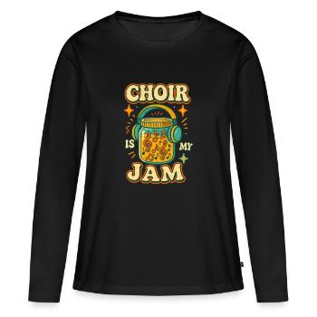 Das Chormitglied High School College Vocal - Frauen Premium Bio Langarmshirt - Schwarz - Vorne - Julia (174cm)