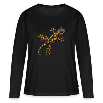 Salamandres Salamandres - T-shirt manches longues Premium bio Femme - noir - Devant - Julia (174cm)