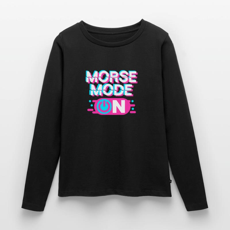 Morsecode Morse Code On Frauen Premium Bio Langarmshirt