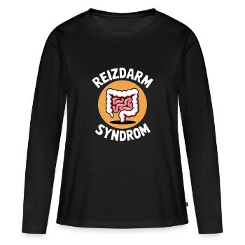 Irritable Bowel Syndrome Humor Digestion - Women's Premium Organic Long Sleeve Shirt - black - Front - Julia (174cm)