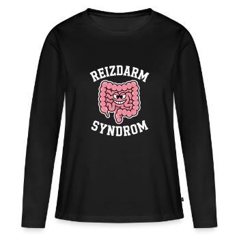 Syndrome de l’intestin irritable Humeur Digestion - T-shirt manches longues Premium bio Femme - noir - Devant - Julia (174cm)