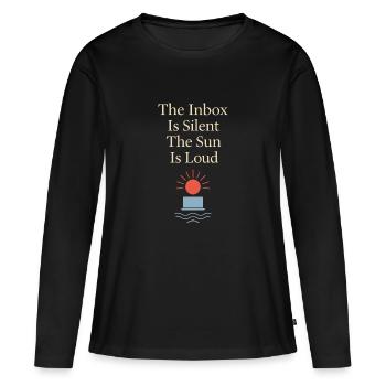 From vacation mode from the Queen Vacation office - Women's Premium Organic Long Sleeve Shirt - black - Front - Julia (174cm)