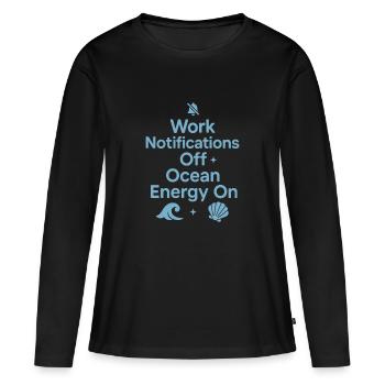 From vacation mode from the Queen Vacation office - Women's Premium Organic Long Sleeve Shirt - black - Front - Julia (174cm)