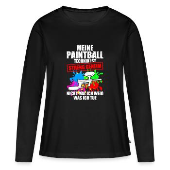 Technique de paintball Gotcha Joueur de paintball - T-shirt manches longues Premium bio Femme - noir - Devant - Julia (174cm)