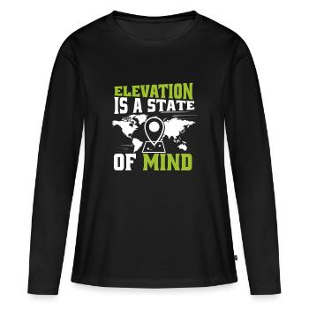 Systèmes d’information géographique - T-shirt manches longues Premium bio Femme - noir - Devant - Julia (174cm)