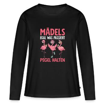 Girls no matter what happens Maintain levels - Women's Premium Organic Long Sleeve Shirt - black - Front - Julia (174cm)