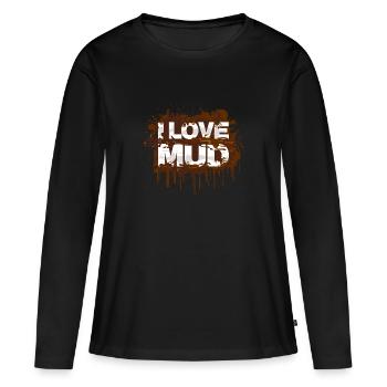 I love mud Schlammlauf Mud Run Muddy Race - Women's Premium Organic Long Sleeve Shirt - black - Front - Julia (174cm)