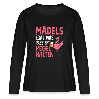 Girls no matter what happens Maintain levels - Women's Premium Organic Long Sleeve Shirt - black - Front - Julia (174cm)