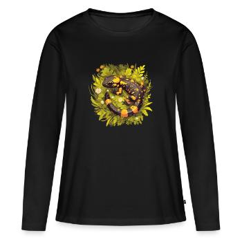 Salamandres Salamandres - T-shirt manches longues Premium bio Femme - noir - Devant - Julia (174cm)