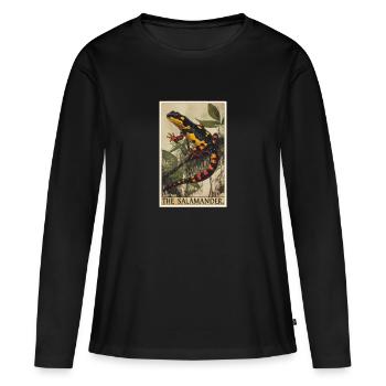 Salamandres Salamandres - T-shirt manches longues Premium bio Femme - noir - Devant - Julia (174cm)