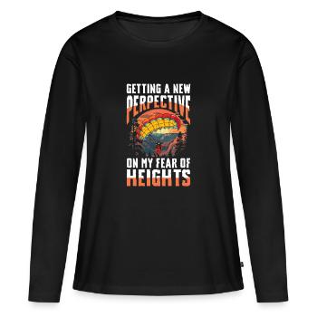 Neue Perspektive Auf Meine Höhenangst - Frauen Premium Bio Langarmshirt - Schwarz - Vorne - Julia (174cm)