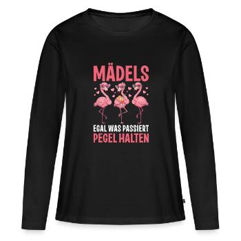 Girls No matter what happens, keep up with the level - Women's Premium Organic Long Sleeve Shirt - black - Front - Julia (174cm)