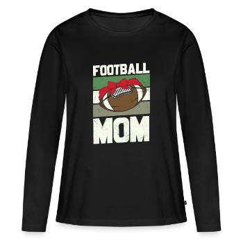 Football Mom Vintage Sports Design - T-shirt manches longues Premium bio Femme - noir - Devant - Julia (174cm)