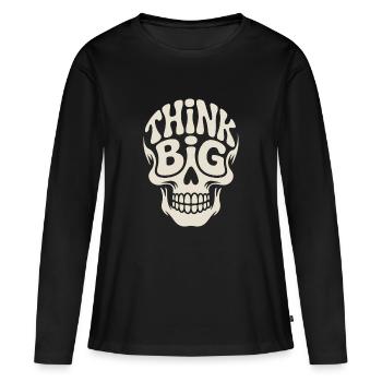 THINK BIG - Women's Premium Organic Long Sleeve Shirt - black - Front - Julia (174cm)