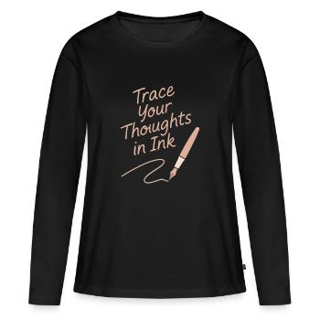 Journaling Aesthetic Creative Planer Life Writing - Frauen Premium Bio Langarmshirt - Schwarz - Vorne - Julia (174cm)