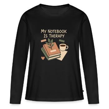 Journaling Aesthetic Creative Planer Life Writing - Frauen Premium Bio Langarmshirt - Schwarz - Vorne - Julia (174cm)