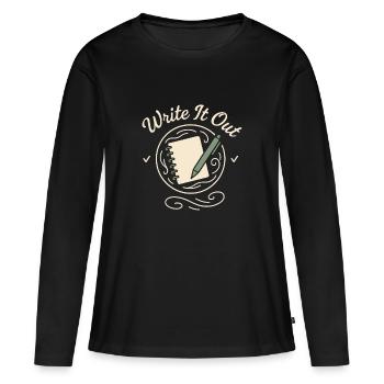 Journaling Aesthetic Creative Planer Life Writing - Frauen Premium Bio Langarmshirt - Schwarz - Vorne - Julia (174cm)
