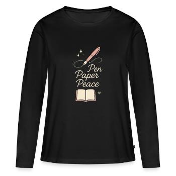 Journaling Aesthetic Creative Planer Life Writing - Frauen Premium Bio Langarmshirt - Schwarz - Vorne - Julia (174cm)