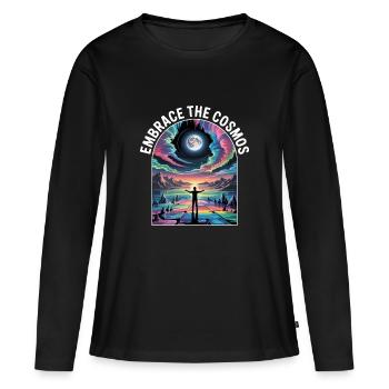 Embrace the Cosmos - Women's Premium Organic Long Sleeve Shirt - black - Front - Julia (174cm)