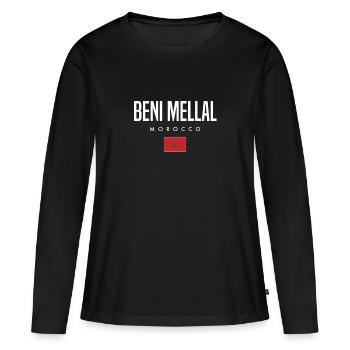 Beni Mellal, Maroc - T-shirt manches longues Premium bio Femme - noir - Devant - Julia (174cm)