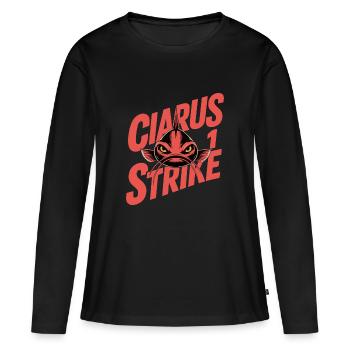 GRÈVE DU CIARUS - T-shirt manches longues Premium bio Femme - noir - Devant - Julia (174cm)