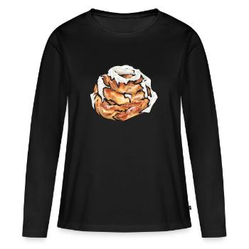 Cinnamon roll - Women's Premium Organic Long Sleeve Shirt - black - Front - Julia (174cm)