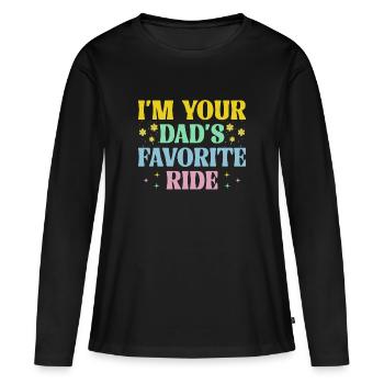 Liebstes Gefährt deines Vater - Frauen Premium Bio Langarmshirt - Schwarz - Vorne - Julia (174cm)